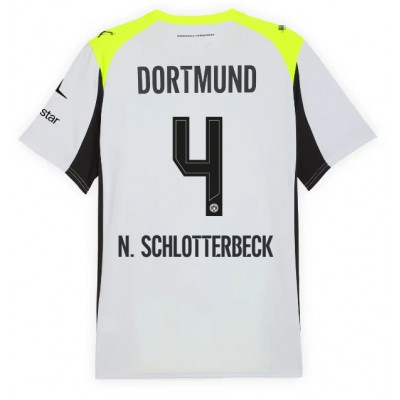 Borussia Dortmund Nico Schlotterbeck #4 Bortedrakt 2025-26 Kortermet Borussia Dortmund Nico Schlotterbeck #4 Bortedrakt 2025-26 Kortermet